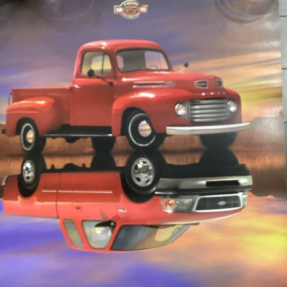 Vintage Print 19” x 25” - Ford F-Series Truck Commemorates 50 Years (1948-1998)